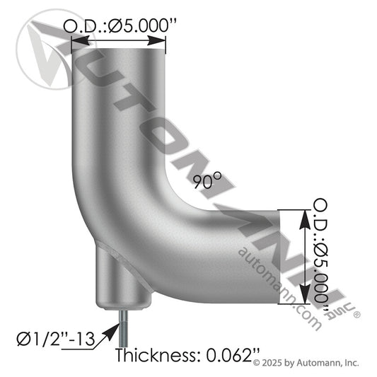 562.U4617476A - Exhaust Elbow Freightliner (11C)