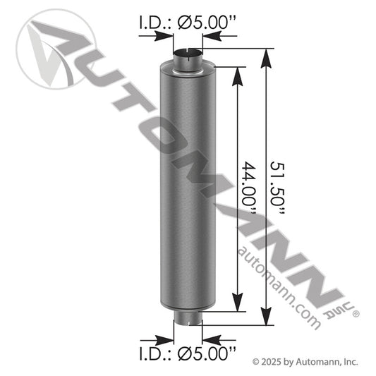 562.U6510 - Stack Muffler-10in Dia Body 5in
