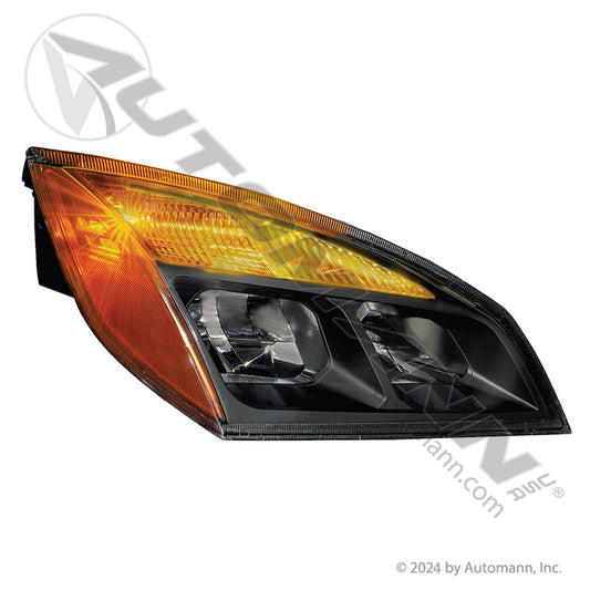 564.46002 - Headlamp RH Black Freightliner P4 (8E)