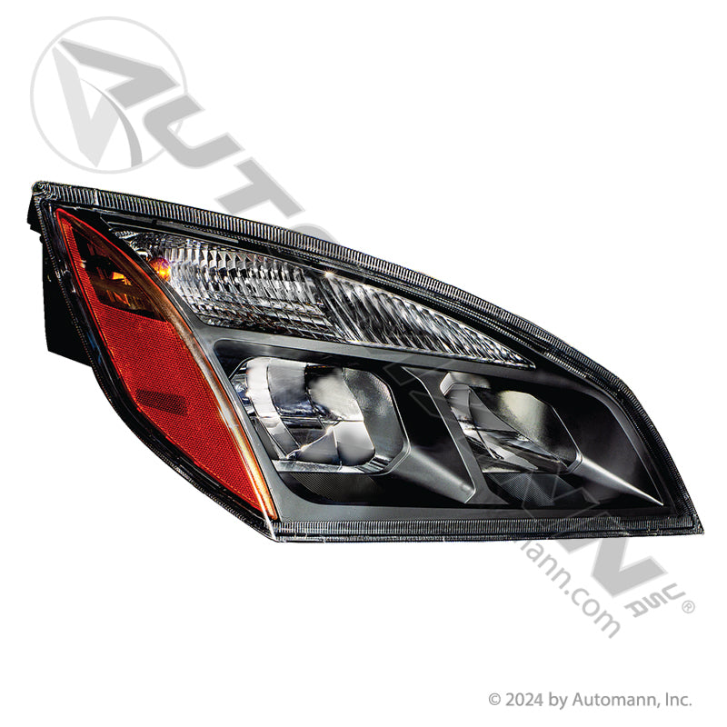 564.46002 - Headlamp RH Black Freightliner P4 (8E)