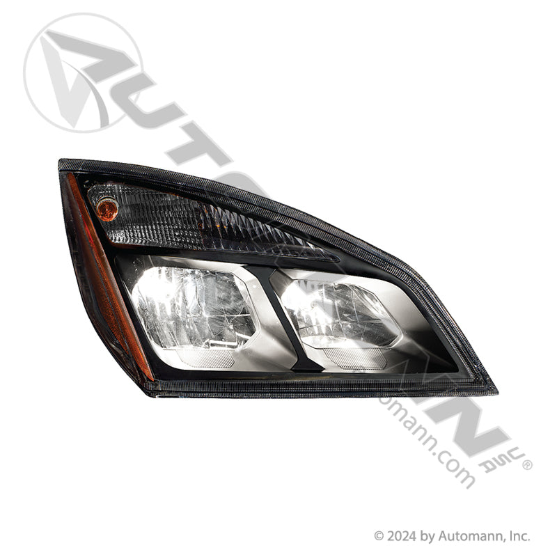 564.46002 - Headlamp RH Black Freightliner P4 (8E)
