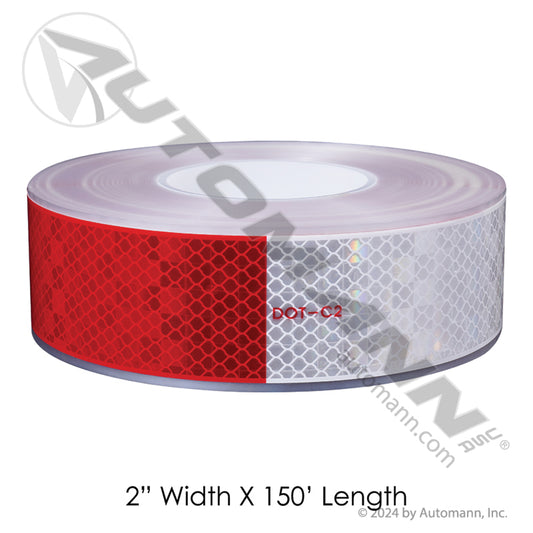 571.CT0705 - REFLECTIVE TAPE 18in Red/White 150ft Roll (CINTA REFLECTANTE)