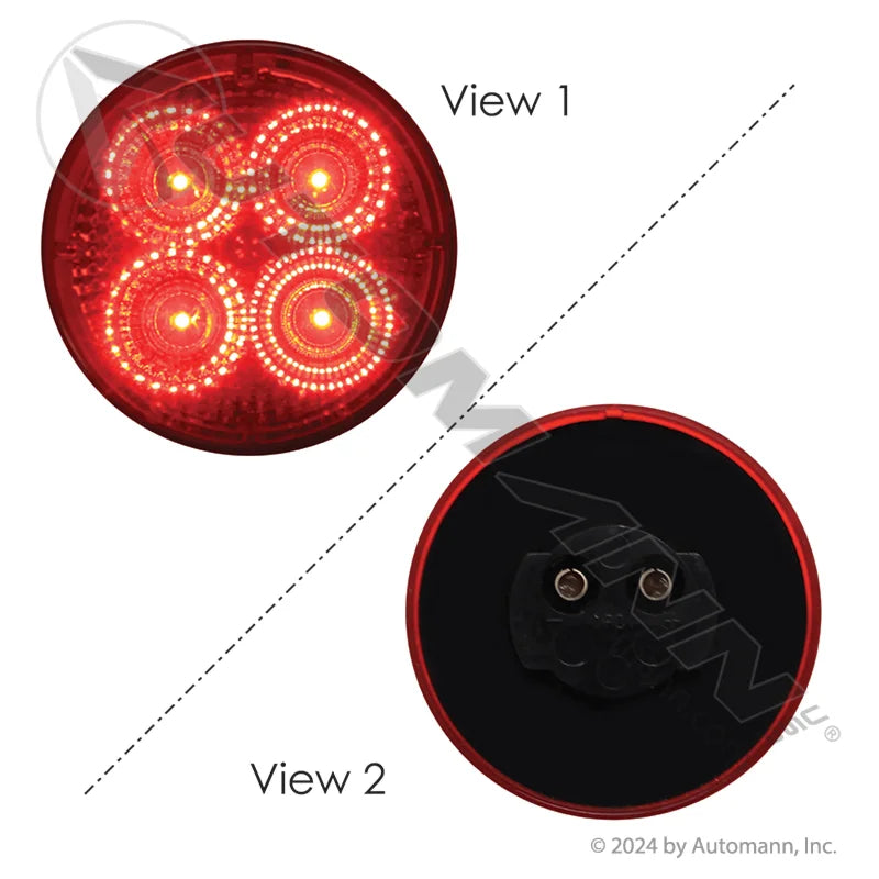 571.LD10R4 - LED 2.5in Red 4-Diode Marker Light