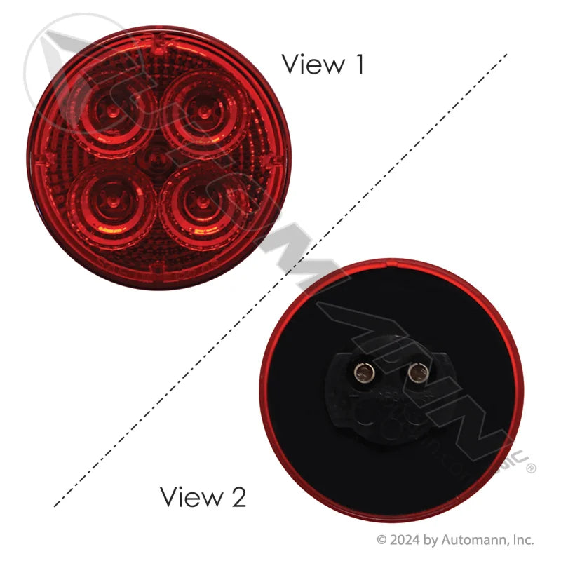 571.LD10R4 - LED 2.5in Red 4-Diode Marker Light
