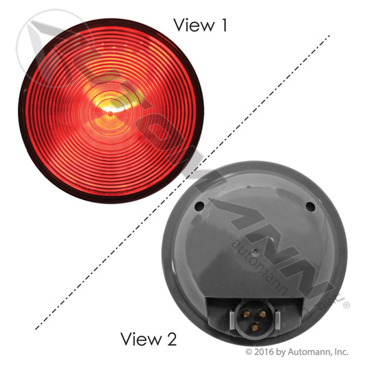 571.LG405R - S/T/T Light 4in Red Male 3 Pin (FRONT)