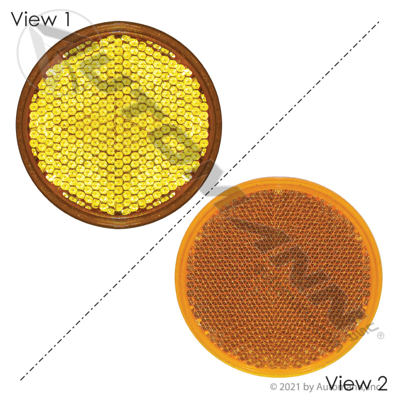 571.RF2QMA - Reflector 2in Round Amber Quick-Mount