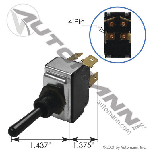 577.75604 - Toggle Switch DPST Peterbilt (BACK)
