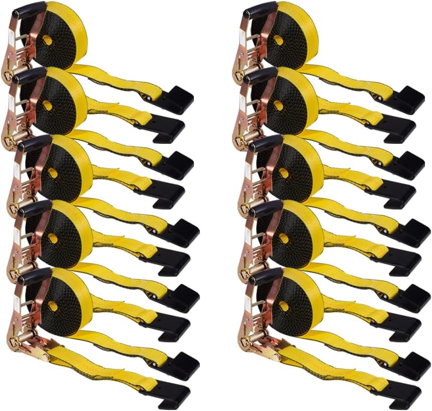 2" x 30' Ratchet Straps Yellow | 10,000 Lbs (CONTAINER)