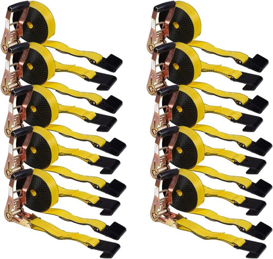 2" x 30' Ratchet Straps Yellow | 10,000 Lbs (CONTAINER)
