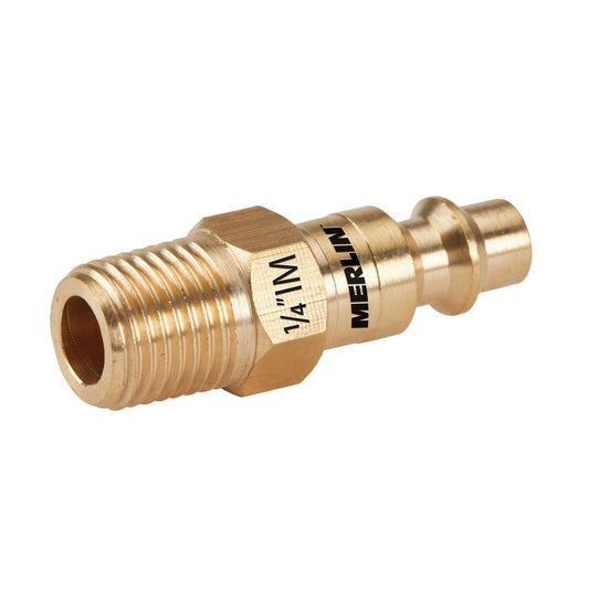 MERLIN 1/4 in. Male Brass Industrial Plug(CONECTOR MACHO 1/4")