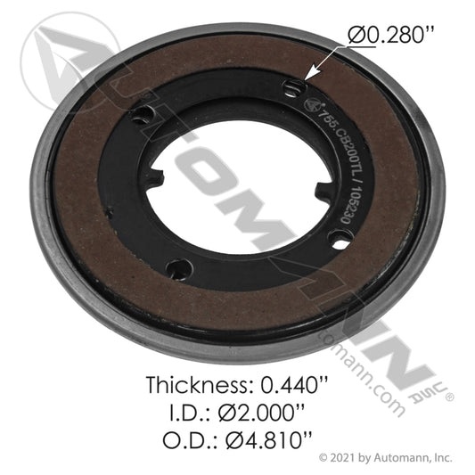 755.CB200TL - Clutch Brake Torque Limiting 2in