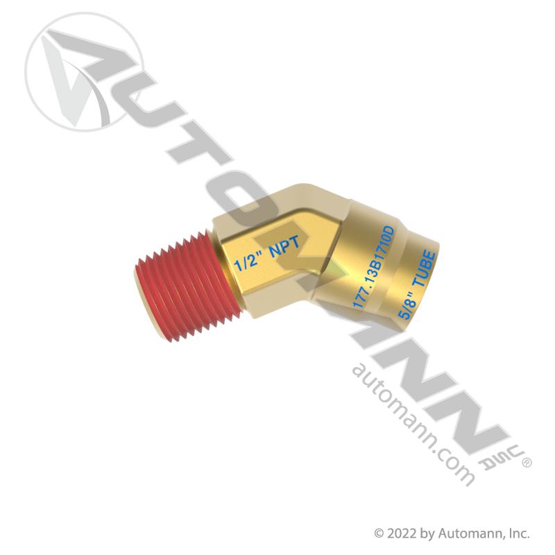 177.13B1710D - Brass PLC 45 Deg NS Elbow 5/8 X 1/2in (T5)