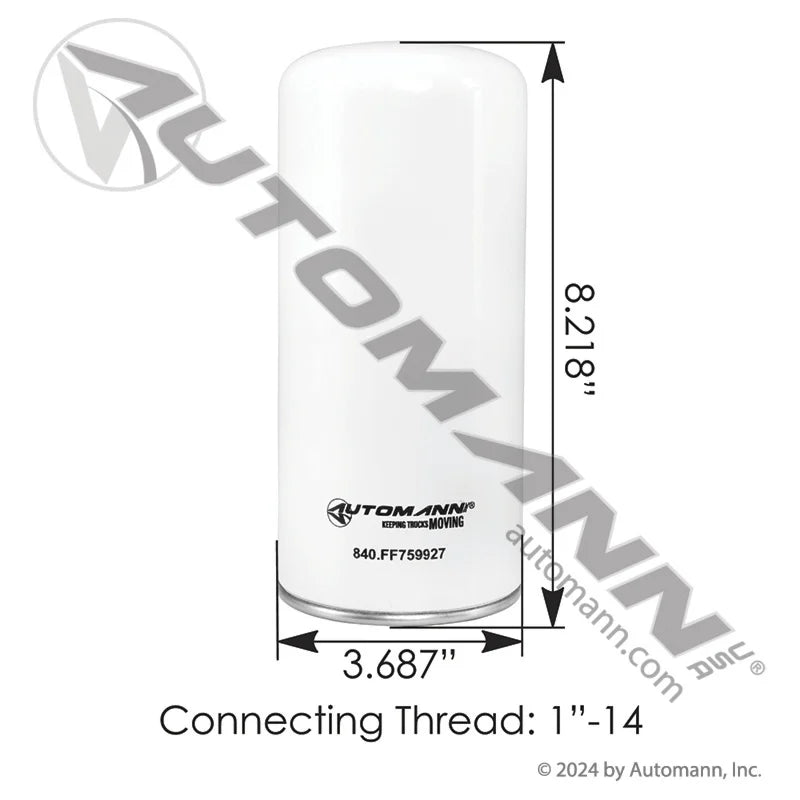 840.FF759927/LFF6289 - High Efficiency Fuel Filter Paccar MX13 Kenworth T880