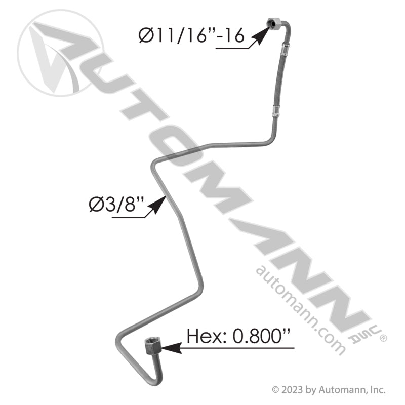 840.T23753 - Turbo Oil Supply Pipe Detroit