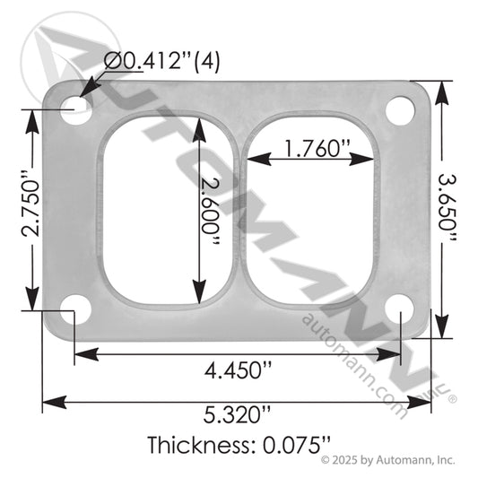 840.TM994295 - Turbo Mounting Gasket Caterpillar C15 (T2)