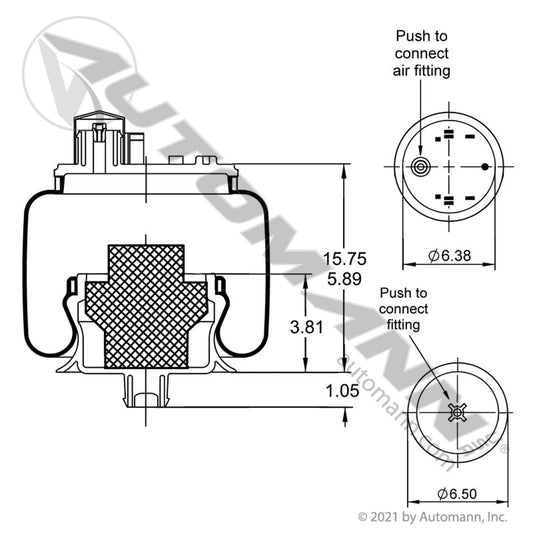 ABH59823-002 - Air Spring Rolling Lobe Hendrickson