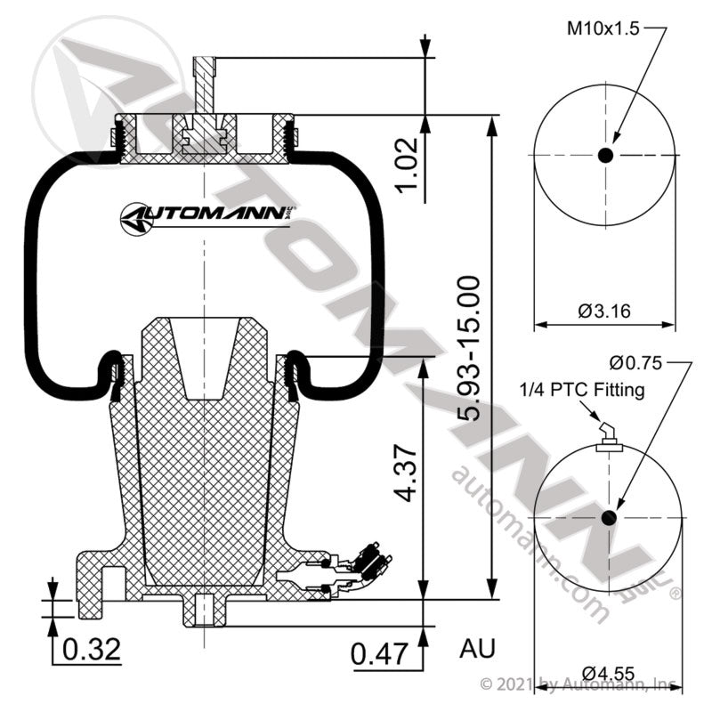 ABSZ70-2451 - Air Spring Cabin Volvo (10D)