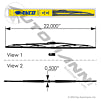 AN31-22 - Wiper Blade ANCO 31 Series 22in(FRONT)