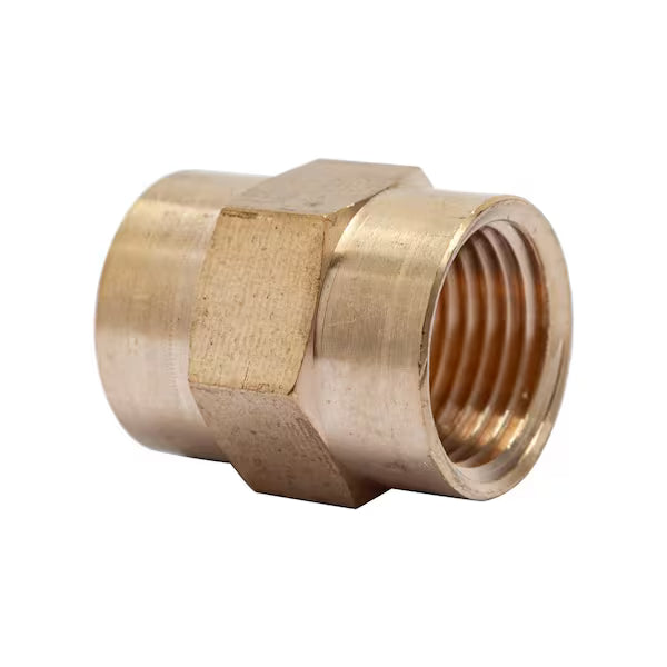 1/2 in. FIP Brass Pipe Coupling Fitting