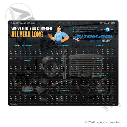 CAT-CM005 - Counter Mat Calendar 2020