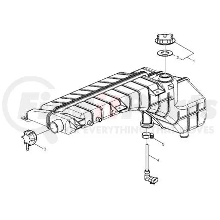 Coolant Reservoir which sensor- Mack/Volvo 20881601, 23915461, Dorman 603-5505, SKP SK6035505