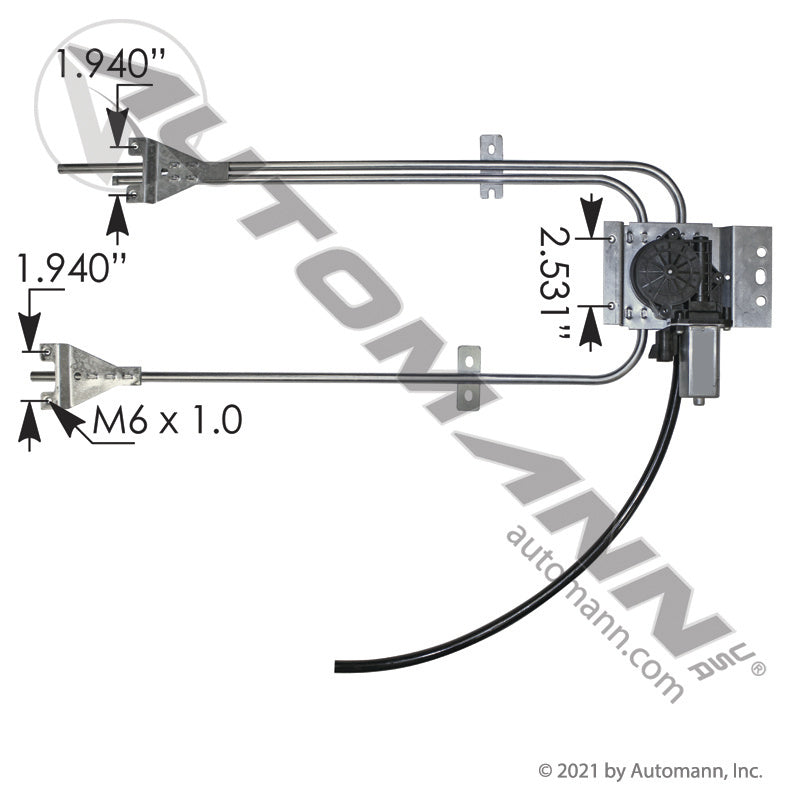 WA129-0019 WINDOW REGULATOR, LH(FREIGHTLINER Cascadia, Coronado)