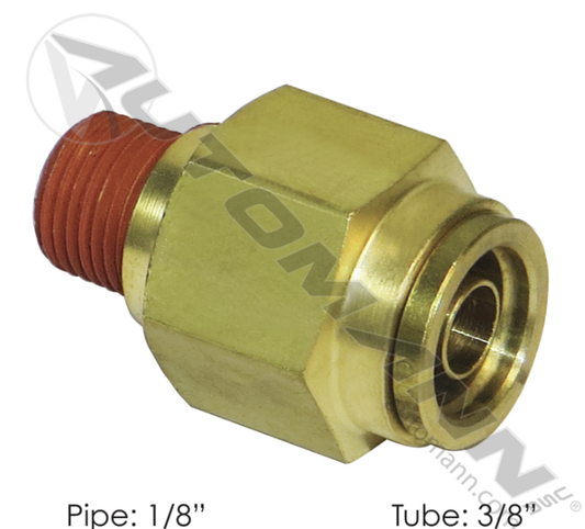 177.13B686A - Brass PLC Male Connector 3/8 X 1/8in