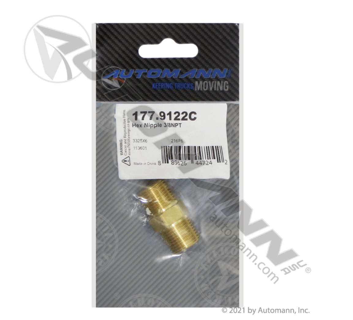 177.9122C - Hex Nipple 3/8NPT