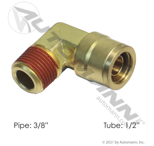177.13B158C - Brass PLC Male Elbow 1/2 X 3/8in