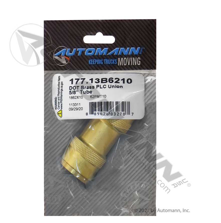 177.13B6210 - Brass PLC Union 5/8in