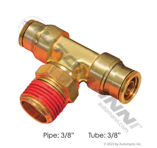 177.13B726C - Brass PLC Male Branch Tee 3/8 X 3/8in