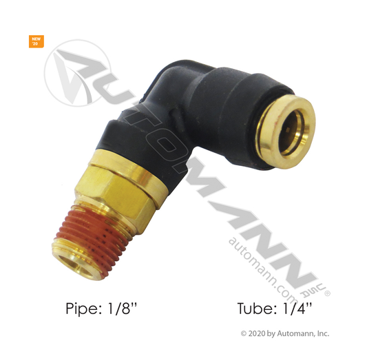 177.12C694A - PLC Swivel Male Elbow DOT 1/4in X 1/8in