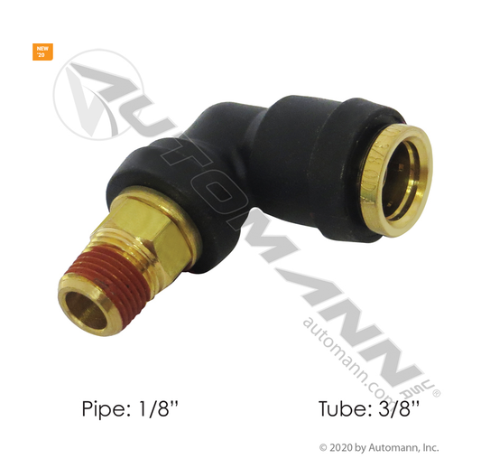 177.12C696A - PLC Swivel Male Elbow DOT 3/8in X 1/8in