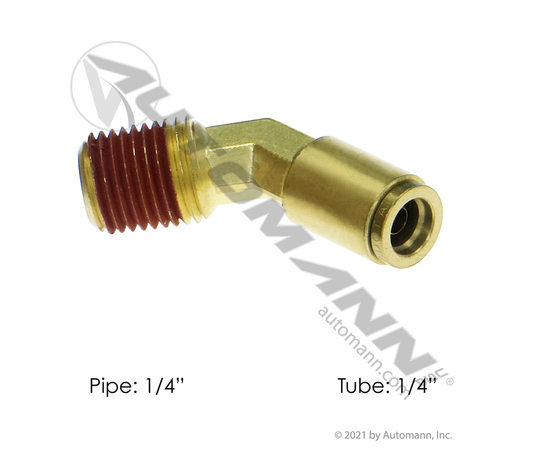 177.13B174B - Brass PLC 45 Deg NS Elbow 1/4 X 1/4in