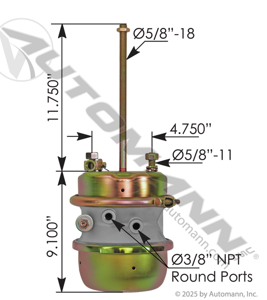 179.FGSB3030S - Spring Brake CHAMBER Type 30/30