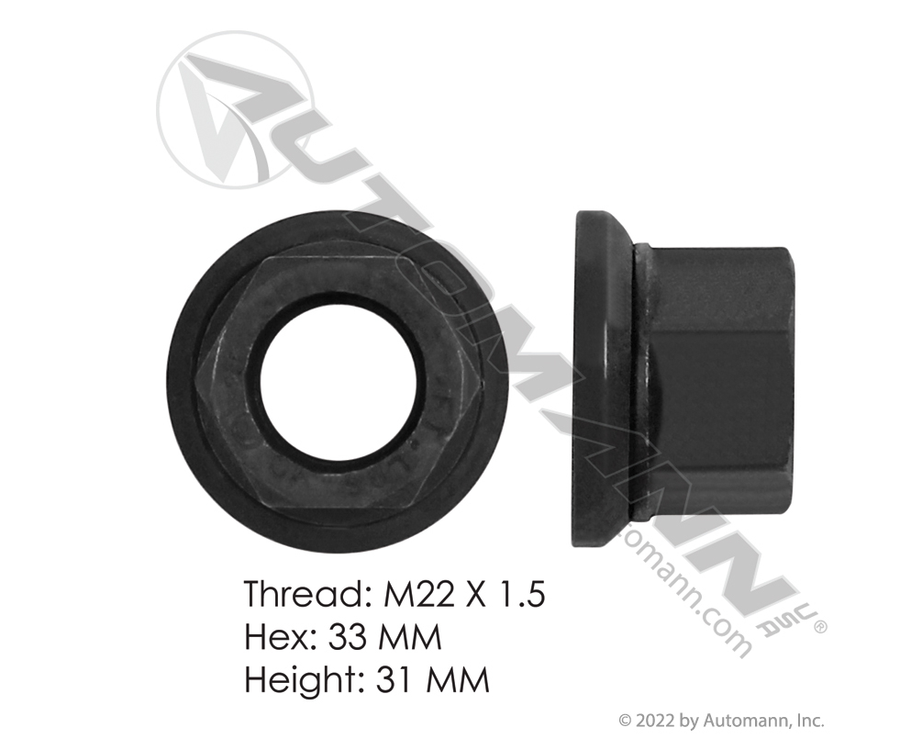 201.3014/WA07-5035 - Flanged Cap Nut (TUERCA DE RUEDA) (10B)