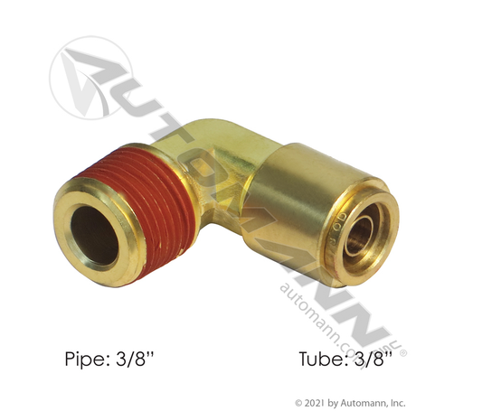 177.13B156C - Brass PLC Male Elbow 3/8 X 3/8in