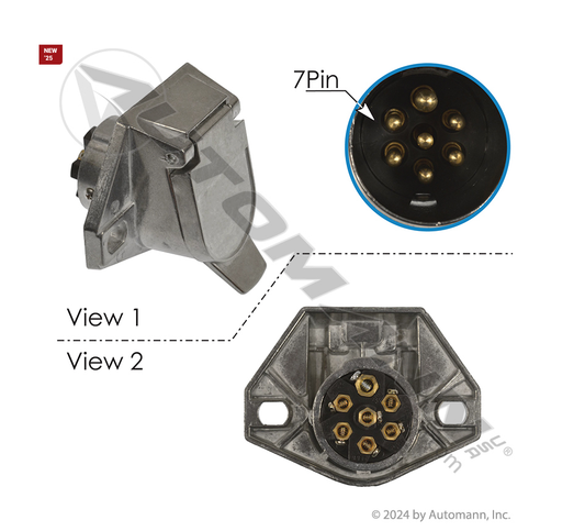 11-720EP - 7 Way Connector Socket