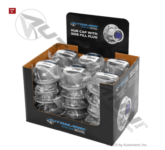 180.10622-30B - Hub Cap w/Side Fill Plug 1pc FRONT TRUCKS