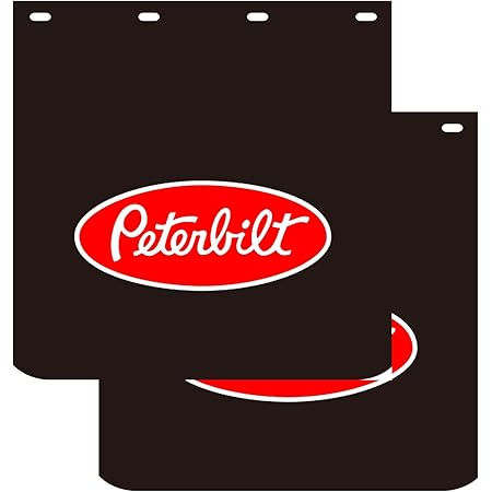 24T94X-0009 MUDFLAP, POLY, BLACK WITH PETERBILT LOGO