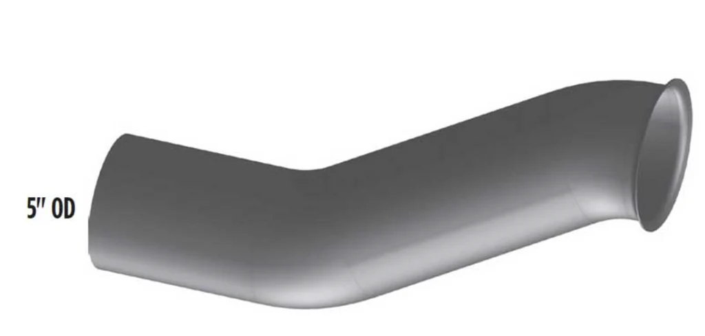 29D02X-0003 - EXHAUST PIPE ALZ - 40 DEGREE - 5in OD (10E)