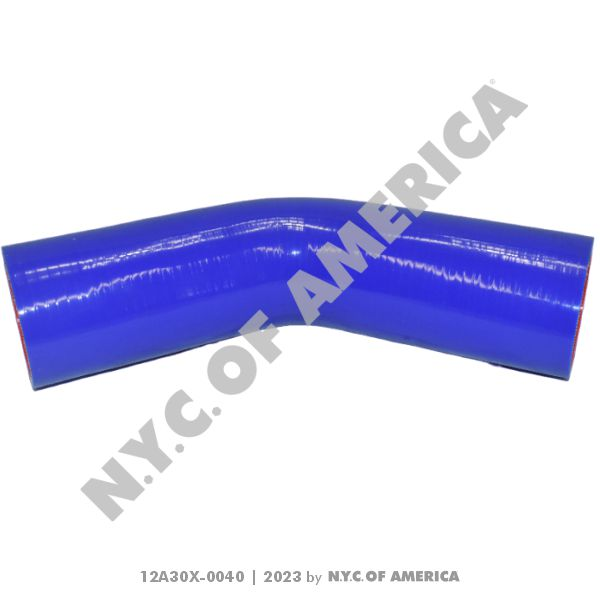 12A30X-0040 - Hose, Connector Silicone 45 Temp, ID: 2.5, L: 6in x 6in (5D)
