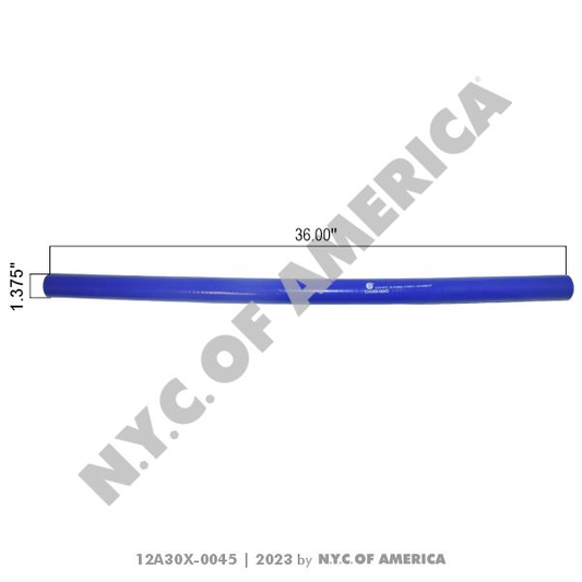 12A30X-0045 - Hose 1.375" Straight Silicone Coolant BY INCH(5E)