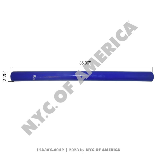 12A30X-0049 - Hose 2.25", Straight Silicone Coolant BY INCH (5E)