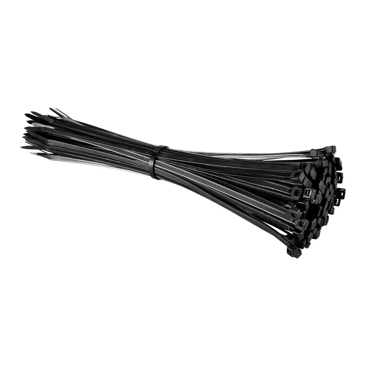 100 PC 11" BLACK CABLES TIES (2C)