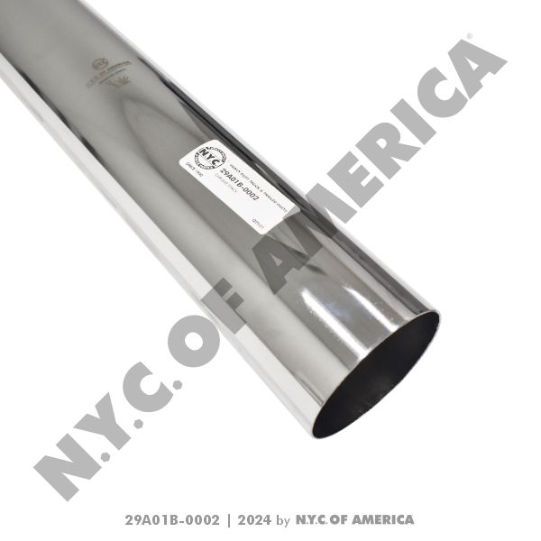 29A01B-0002 - EXHAUST CHROME CURVED STACK 5IN X 48IN OD (TRA1)