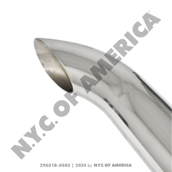 29A01B-0003 - EXHAUST CHROME CURVED STACK 5IN X 60IN OD (TRA1)