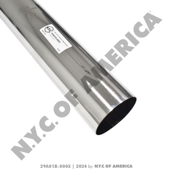 29A01B-0003 - EXHAUST CHROME CURVED STACK 5IN X 60IN OD (TRA1)