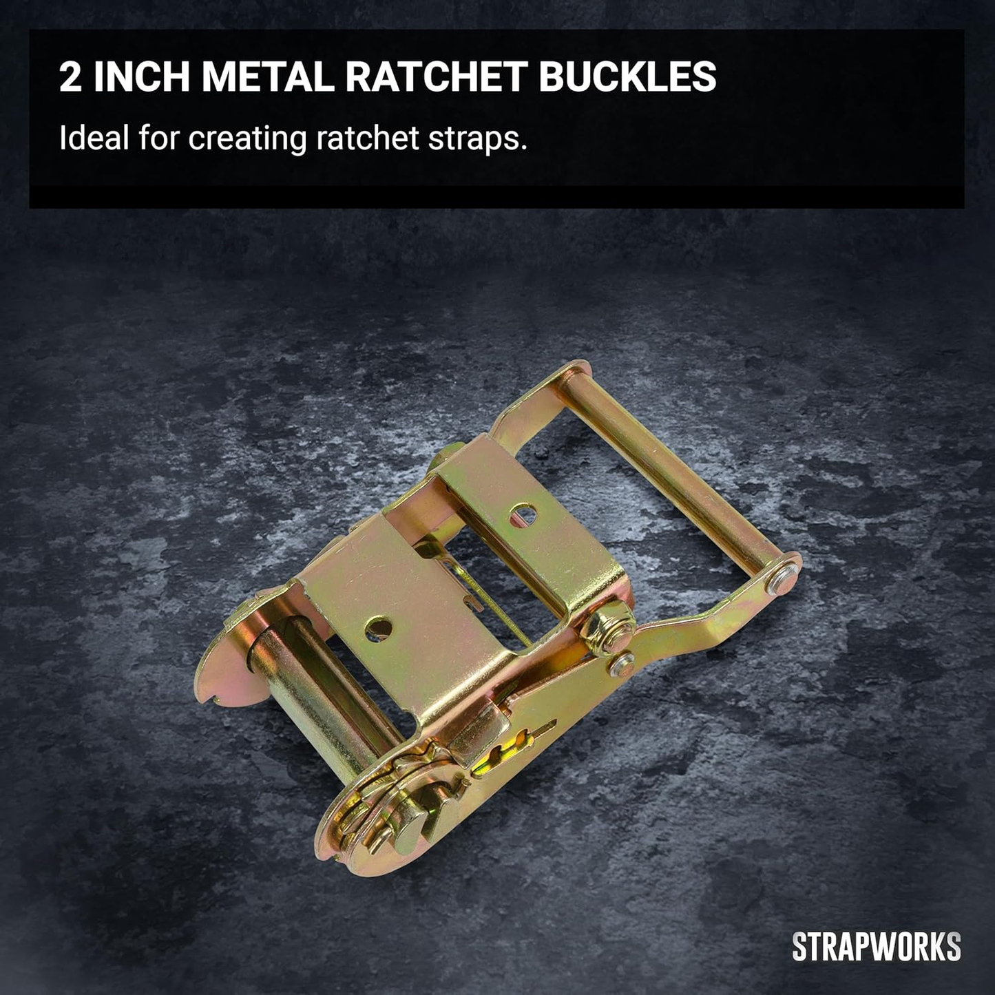 Strapworks 2 Inch Metal Ratchet Buckles (E02)