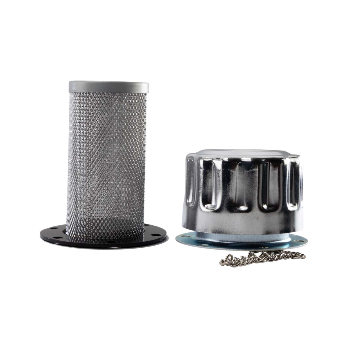 WA015 - Filler Cap w/Strainer Basket, Hardware, Gasket & Tether Chain (12B)